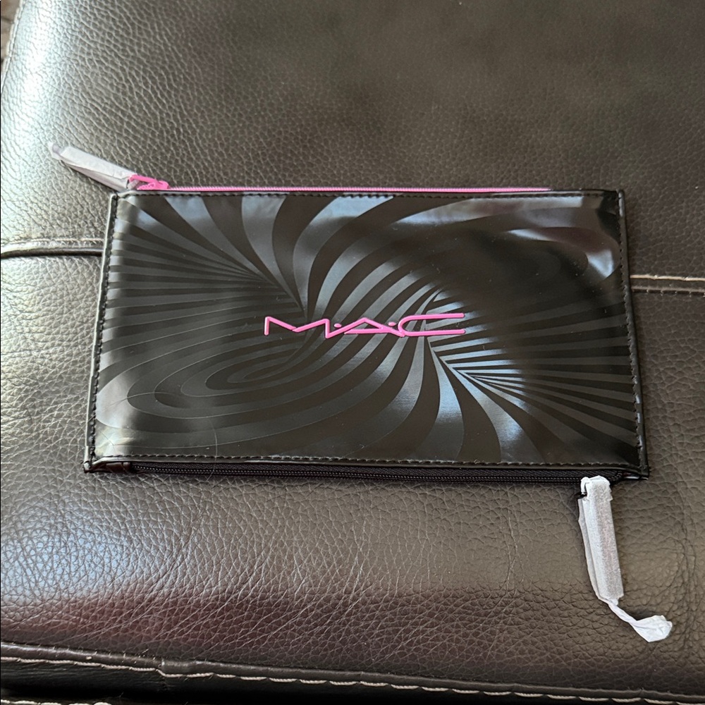 MAC Cosmetics Black and Pink Cosmetic Bag